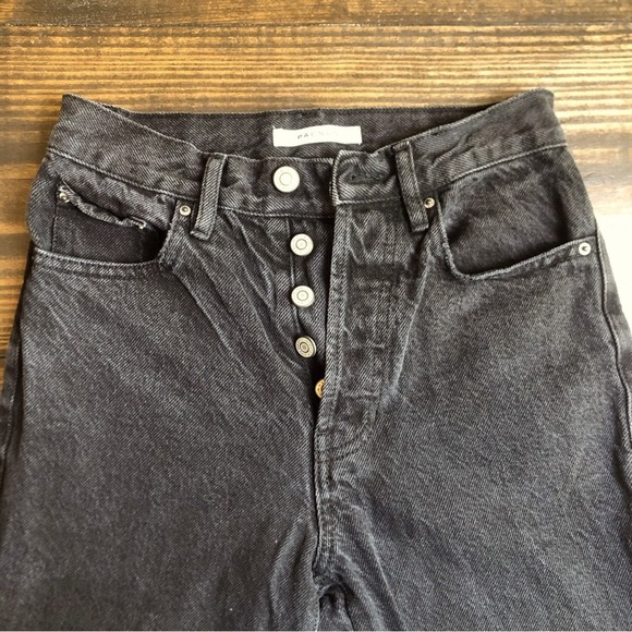 PACSUN Dad Jeans Women’s Size 23 Button Fly Black Acid Wash High Rise Boyfriend - Picture 5 of 12